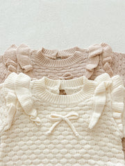 Autumn New Arrival Baby Girls Long Sleeves Geomatric Design Solid