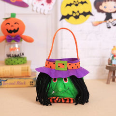 Halloween Witch Pumpkin Tote Bag Children’s Festival Candy Bag