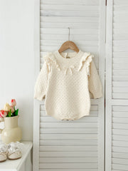 Autumn New Arrival Baby Girls Long Sleeves Geomatric Design Solid