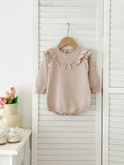 Autumn New Arrival Baby Girls Long Sleeves Geomatric Design Solid