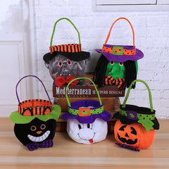 Halloween Witch Pumpkin Tote Bag Children’s Festival Candy Bag