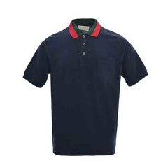 Polo shirt splicing men's casual high-end pique fabric fashion mesh