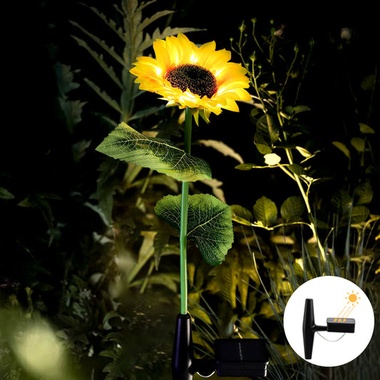 Sunflower Flowers Lights Solar Garden Decorations (2 Pack)