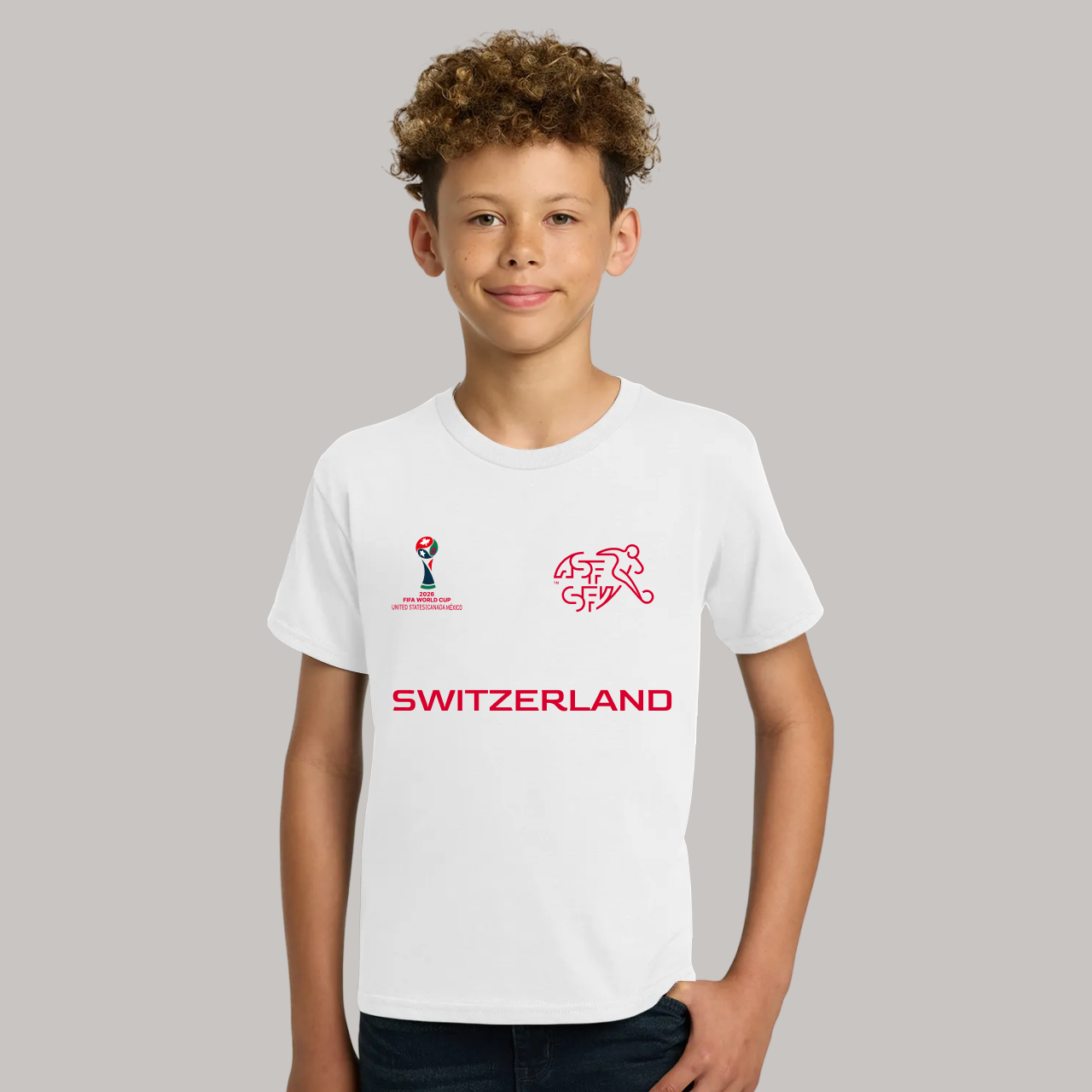 Switzerland Soccer Team Fan T-Shirt For Boys/Youth – 2026 Football World Cup TShirt