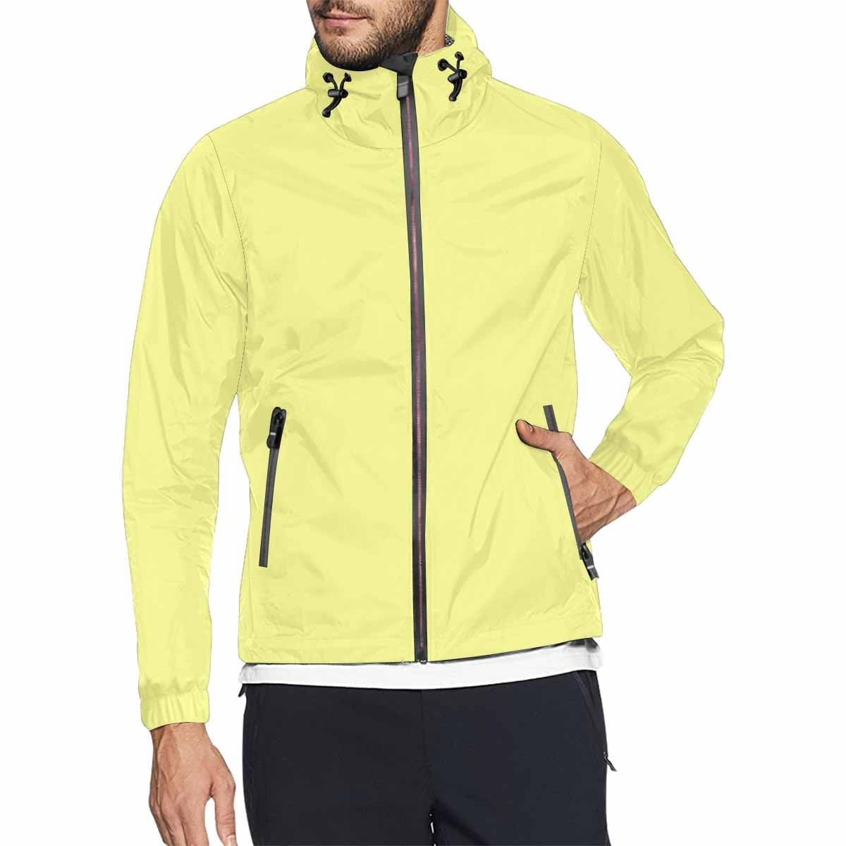 Pastel Yellow Hooded Windbreaker Jacket - Men / Women