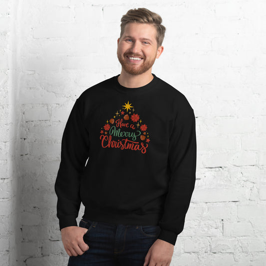 Merry Christmas Round Neck Men's Sweatshirt