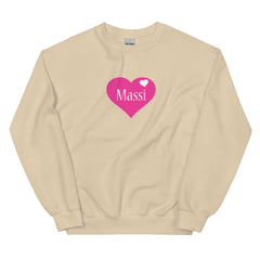 Beautiful Pink Heart Sweatshirt for Massi | Gift for Massi | Indian Gifts| Desi Sweatshirt