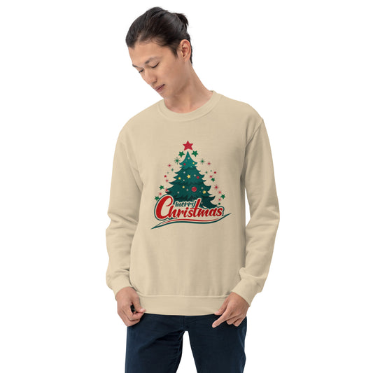 christmas tree sweatshirt, holiday printed sweatshirt, personalized holiday Christmas tree sweatshirt