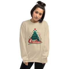 christmas tree sweatshirt, holiday printed sweatshirt, personalized holiday Christmas tree sweatshirt