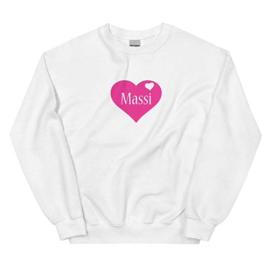 Beautiful Pink Heart Sweatshirt for Massi | Gift for Massi | Indian Gifts| Desi Sweatshirt