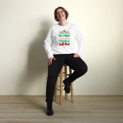 Winter Women's Sweatshirt Printed with MY FIRST CHRISTMAS