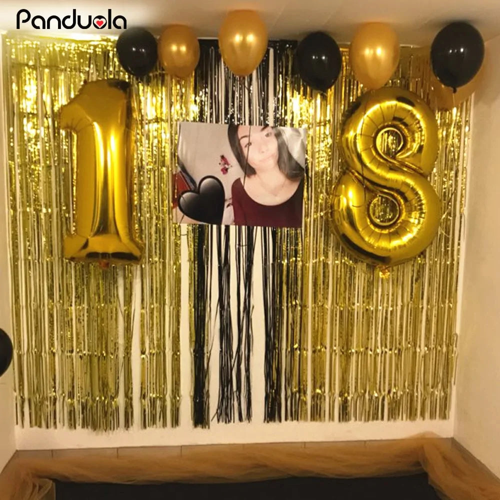 Rose Gold Number Balloon Party Decor