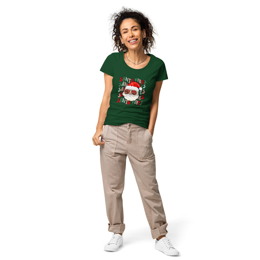 Santa Printed Christmas Women's T-Shirt