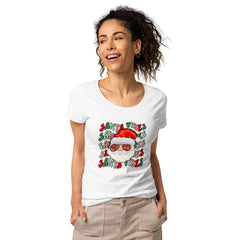 Santa Printed Christmas Women's T-Shirt