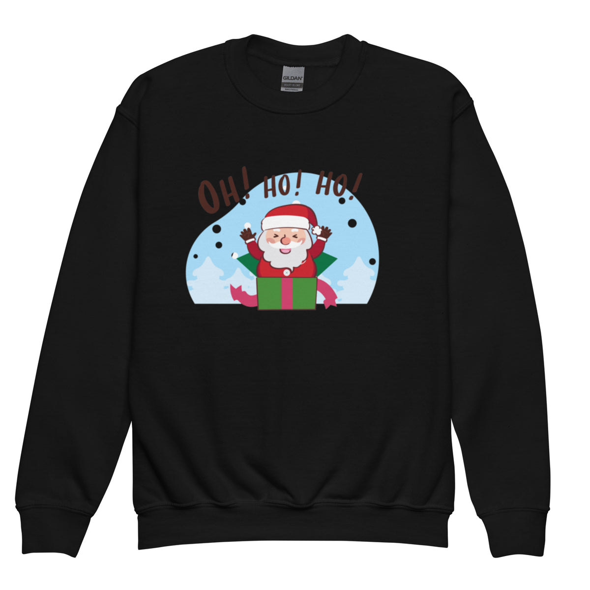 HO! HO! HO! Christmas Santa Printed Kids Sweatshirt