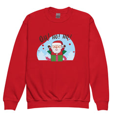 HO! HO! HO! Christmas Santa Printed Kids Sweatshirt