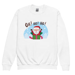 HO! HO! HO! Christmas Santa Printed Kids Sweatshirt